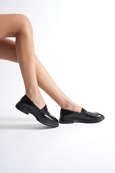 Adım Dünyası Women's Loafer Daily Use Orthopedic Imported Buckle Patent Leather/Skin Comfortable