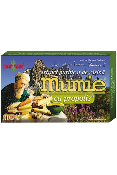 Mumie Rășină purificată cu propolis 30 de comprimate