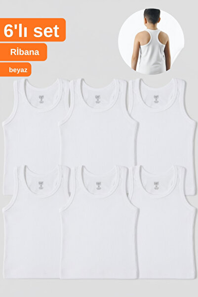 CNT Boy's 6-Piece Ribbed Sports Tank Top