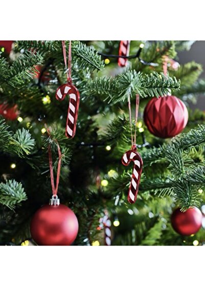 IKEA Winterfint Tree Ornament Red and White Candy Cane 8cm Set of 3