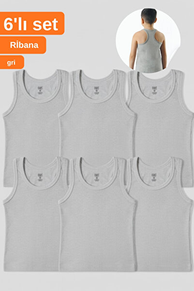 CNT Boy's 6-Piece Ribbed Sports Tank Top