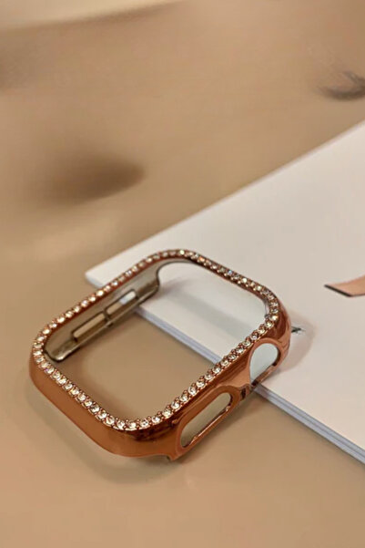 PSGT Apple Watch 3 4 5 6 7 8 9 Se Uyumlu 41mm Kasa Koruyucu Işıltılı Parlak T...