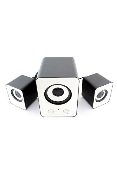 Aptel Σύστημα ηχείων 2.1 με Υπογούφερ Ισχύς 11W Μαύρο-Λευκό