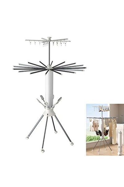 SIPEDO Uscator de Rufe Vertical, 3 Nivele, Mobil cu roti, Pliabil, Robust, Su...