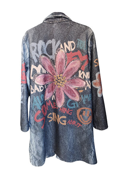 OEM Palton casual dama albastru Urban Style, S/M