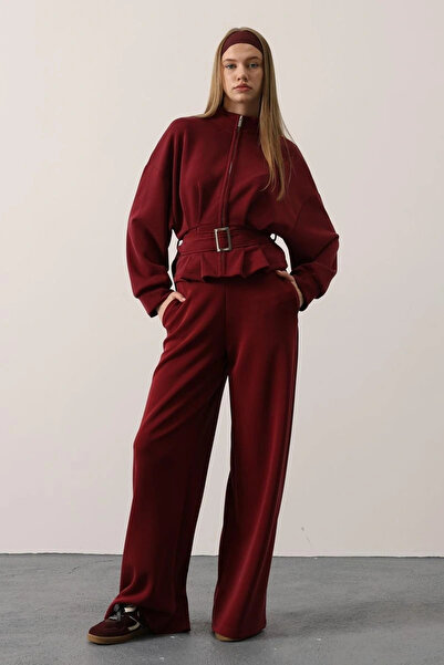 Silerra Ardine Blouse Set - Burgundy