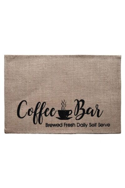 OEM Table plate holder, 6083B, 30 x 45 cm, jute canvas, brown + black