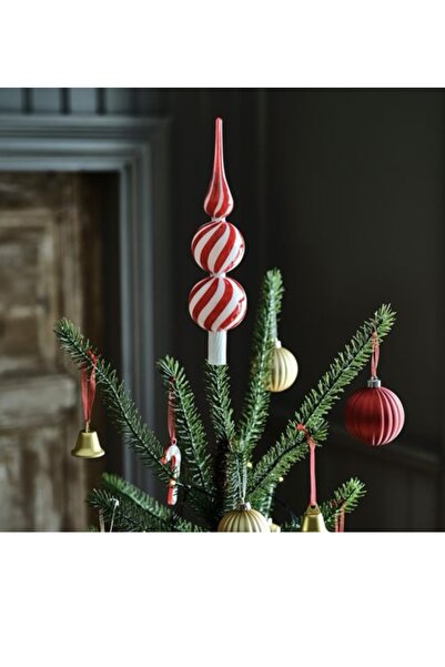 IKEA Winterfint Tree Ornament Red and White 28 cm