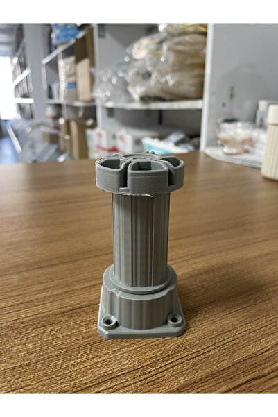 Ergün 4 Adet Ayarlanabilir 10-15 Cm Mutfak Ayağı Siyah/Gri