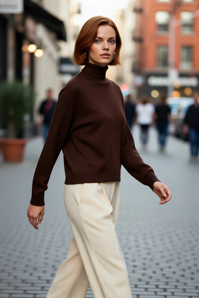 PayBuy Pulover de tricotat de bază oversize pentru femei, ideal pentru vremea...