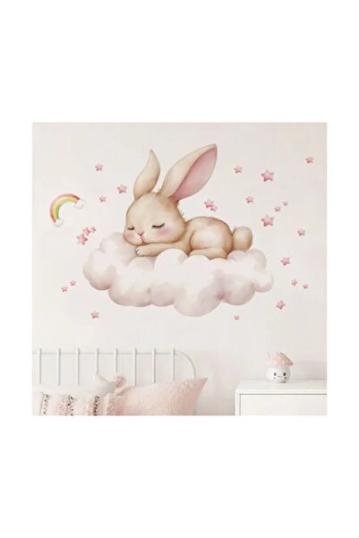 Inovius Wall Sticker Bunny Sleeping on a Cloud - 980085