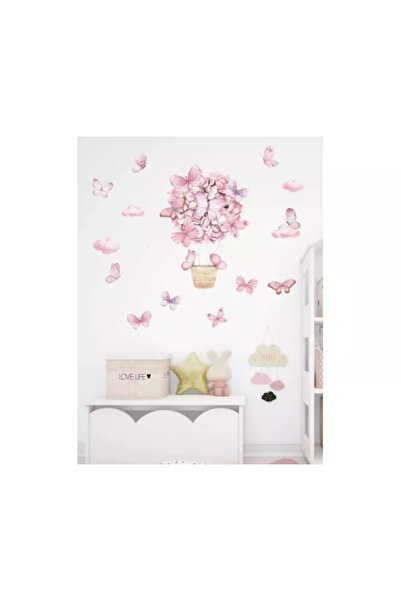 Inovius Sticker Perete Autocolant Cos Fluturasi Roz - 53 x 88 cm