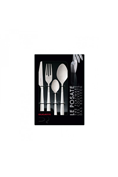 BUGATTI Ares Matte White 24 Piece Cutlery Set