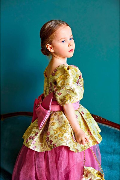 Miss Lorin Kids JACQUARD SPECIAL DESIGN CHILDREN'S DRESS