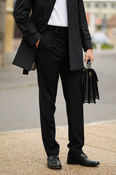 Couture For Gentlemen Black Italian style gurkha trousers CFGK006