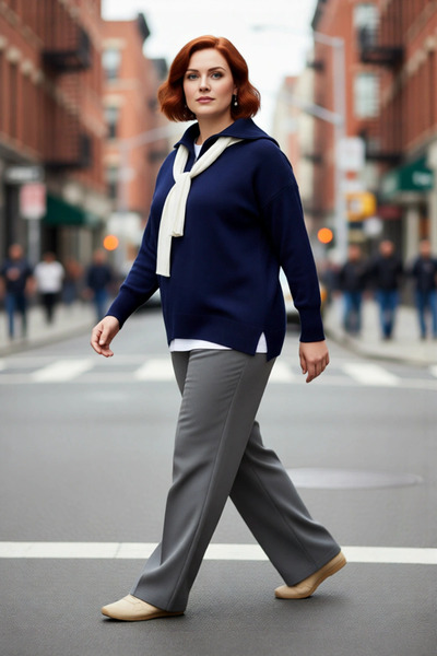 PayBuy Women's Red Regular Fit Turn-Down Collar Zip-Up Knitwear Sweater Low A...