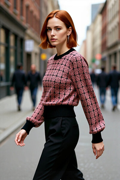 PayBuy Pulover tricotat elegant, cu mânecă lungă, cu textura normală, pentru ...