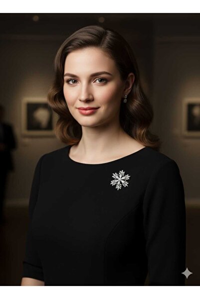 FOR YOU TAKI by Ezgi Kadın Kar Tanesi Şık Broş