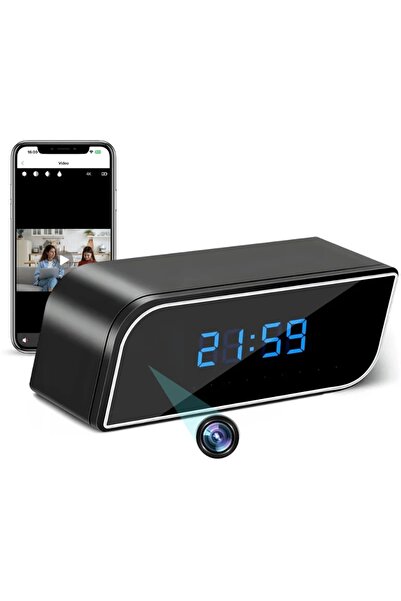 iUni Ceas spion cu cameră WiFi IP99, Full HD, 150 de grade, vedere nocturnă, P2P