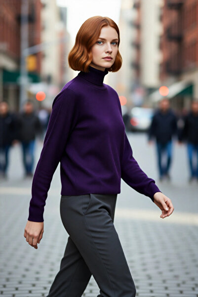 PayBuy Pulover de tricotat de bază oversize pentru femei, ideal pentru vremea rece de iarnă, eleganță și confort