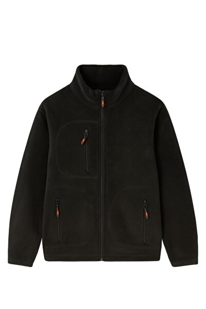 CGA Мъжки поларен флис с цип и 3 джоба Мъжки поларен флис с цип в черно
