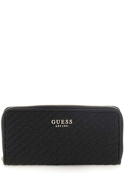 Guess Portofel mare țesut Mirema Negru