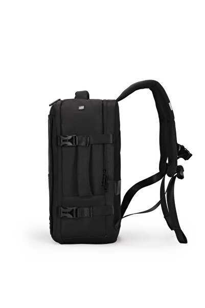 British Traveller BACK PACK TRENDY | Oxford Fabric Laptop Backpack - Black