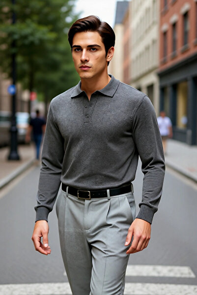 PayBuy Tricotaj pentru bărbați, cu croiala normală, cu guler polo, cu pulover...