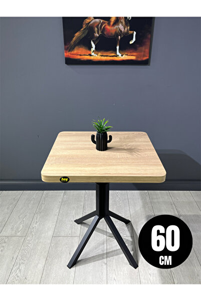 hey modüler mobilya Zeren Sonoma Kare Mutfak Yemek Masası Balkon Masası Siyah...