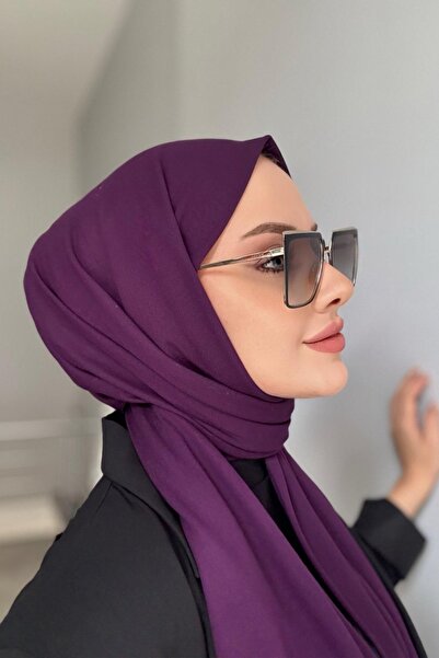 Byedauzunlar Şal din bumbac pieptănat violet