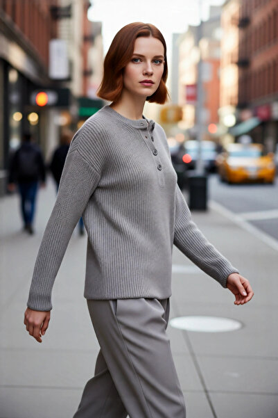 PayBuy سترة نسائية كبيرة الحجم بأكمام منخفضة من التريكو المنسوج في سالونيك تقدم الأناقة الكاجوال وهي مثالية للطقس البارد