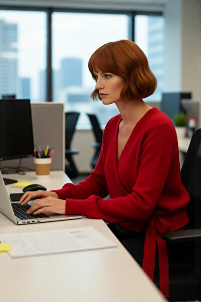 PayBuy Women's Double Breasted Knitwear Sweater Regular Fit Comfortable Cut Medium Thickness Plain Pattern Standard Sleeve Long Sleeve