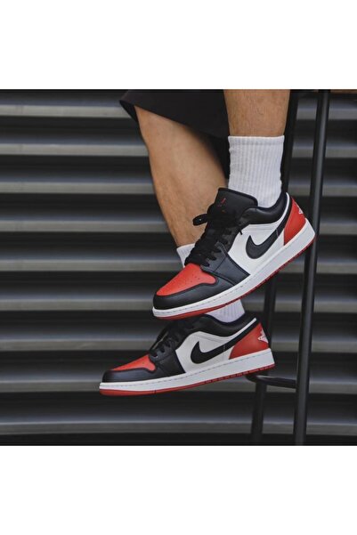 Nike AİR JORDAN 1 LOW BRED TOE-SPORTXOUTLET