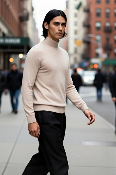 PayBuy Men's Fitted Fit Half Turtleneck Knitwear Sweater a Modern and Stylish...