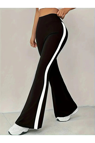 Silerra Women's High Waist Spanish Long Leggings with Side Stripe Detail Diving Leggings Pants