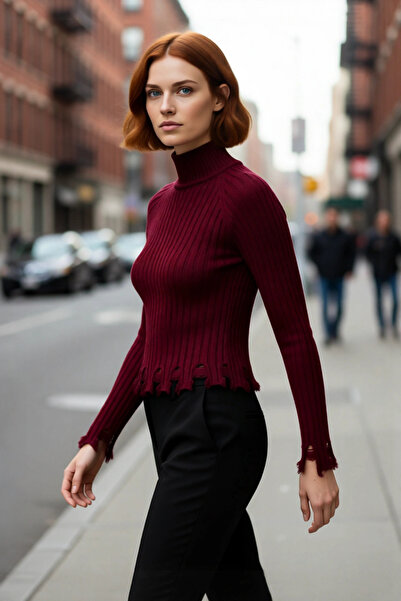 PayBuy Γυναικείο πουλόβερ με κομψή εφαρμογή, ψηλό γιακά, μακρύ μανίκι ρεγκλάν...