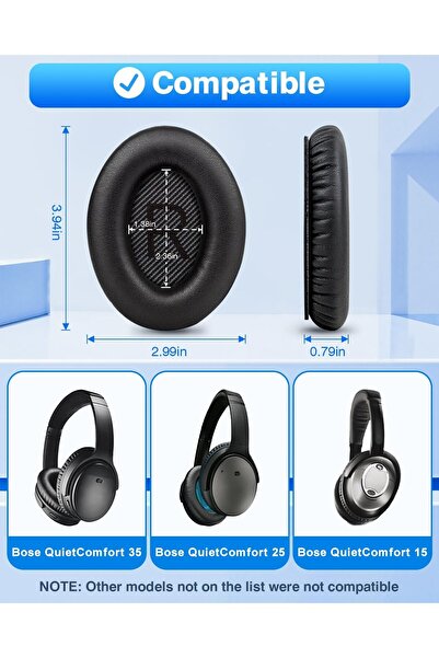 Link Dream Ear Pads for Bose Quiet Comfort 35 Soft Protein Leather Replacement Earpads Ear Cushions