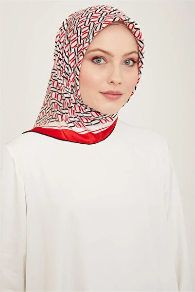 Armine Klasik Desenli Twill İpek Eşarp 9149D