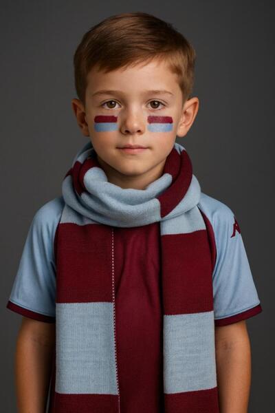 Sebir Moda Tricotaj cu tematică fană eșarfă pentru copii (5-10 ani, 30x140cm)