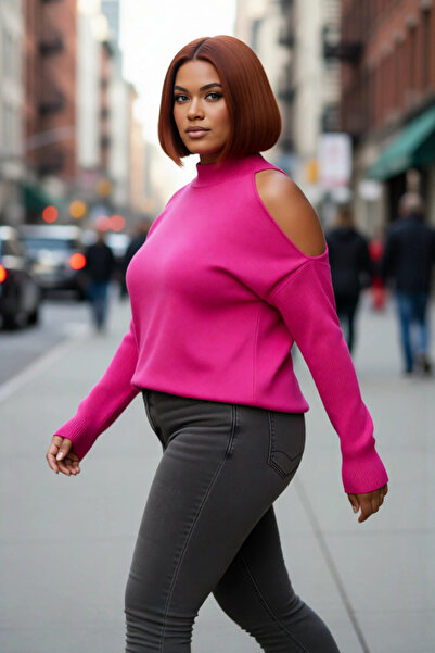 PayBuy Pulover pentru femei, cu croiala relaxată, cu guler înalt, cu mâneci l...