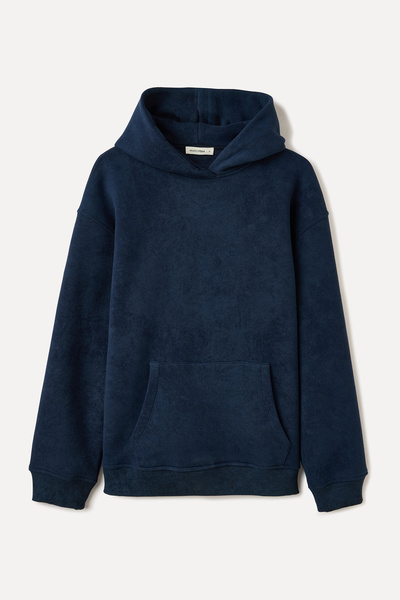 Mudo سترة رياضية كبيرة الحجم مع جيب كنغر وطباعة