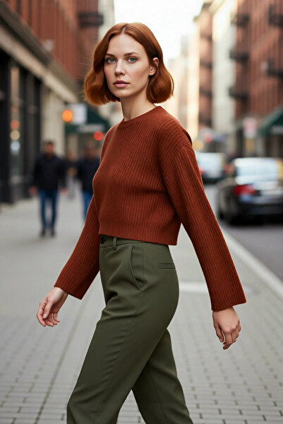 PayBuy سترة نسائية فضفاضة من الأكريليك الرمادي بنسيج سالونيك فائق القصر بأكمام إسبانية، تناسب أسلوبك اليومي