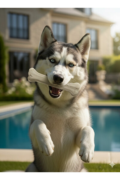 Tasma Market 5 Adet 20 cm Hakiki Sığır Derisi Pres Köpek Kemiği, Doğal Çiğneme Kemiği – Büyük Irklar İçin