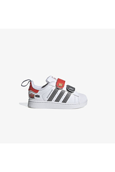 adidas Pantofi pentru copii Pixar Cars Superstar II Comfort Closure alb