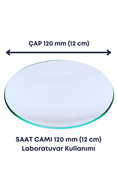 Mr. Crowley Saat Camı 120 mm (12 cm) 1 Adet Beher Kapağı Laboratuvar Kullanım...