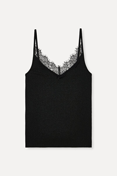 Mudo V Neck Lace Sleeveless Blouse