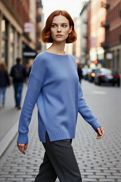 PayBuy Pulover de tricotat subțire, oversize, cu gât barcă, pentru femei, o a...