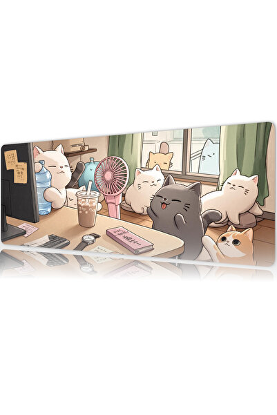 urzuva Lazy Afternoon 70X30 3MM Kalınlık Premium Gaming oyuncu mousepad, Anti...