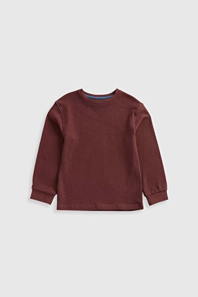 MOTHERCARE Burgundy Cosy Long-Sleeved T-Shirt