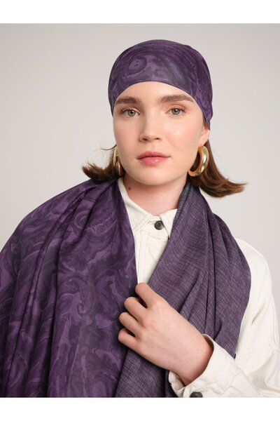 Ayshara Nakkaşhâne Collection Sapphire Double-Sided Shawl